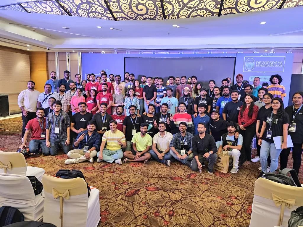 Group photo at DevOpsDays Bengaluru 2023